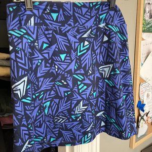 Patagonia Blue Feather Pattern Skirt